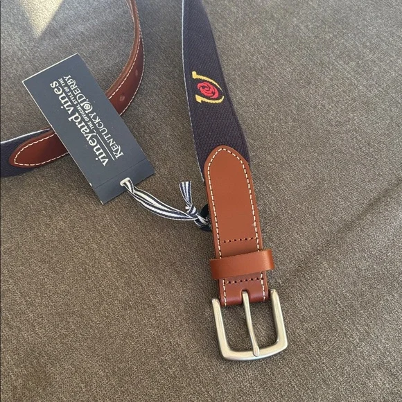 Vineyard vines Kentucky derby navy rose belt men’s 36 - Picture 6 of 7